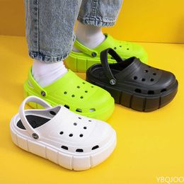 Sandals 2022 NEW Summer Women 2 Platform Garden Shoe Sandals Height Increasing Slippers Slip on For Girl Beach Shoes T230208