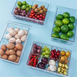 Storage Bottles Transparent PET Refrigerator Drawer Box Pull Type Fruit Vegetable Preservation Lattice