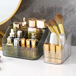 Storage Boxes Mkeup Organiser Box Desktop Transparent Cosmetic Luxury Dressing Table Lipstick Skin Care Product Shelf PET