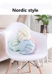 Pillow Nordic INS Wind Crystal Velvet Three Rope Round Knot Ball Throw Hand-woven Floating Window Sofa