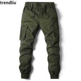 Men's Pants Cargo Pants Men Jogging Casual Pants Cotton Full Length Military Mens Streetwear Mens Work Tactical Tracksuit Trousers Plus Size 230210