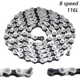 s High Quality MTB Bicycle 8 Speed Road 116L Suitable for 8S/24S Mountain Bike Chain Parts Accessories 0210