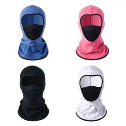 Berets Single Hole Windproof Keep Warm Solid Colour Men Balaclava Autumn Winter Dustproof Cold Protection Unisex Ski Mask Beanie