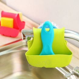 Cleaning Sponges Plastic Double Sink Strainer Kitchen Organizer Storage Sponge Holder Rack Kitchen Brushes Hanging Draining Rack BH3817 TQQ