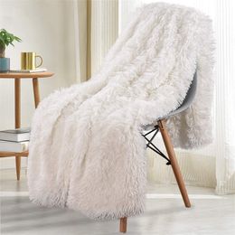 Blankets Double Layer Plush warm winter throw Blanket home Bedspread on the bed plaid chair towel sofa cover lamb blankets and throws 230209