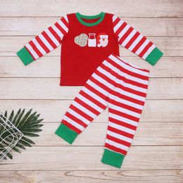 Clothing Sets Infant Babi Boys Clothes Set Kids Christmas Bodysuit Toddler Clothing Embroidery Sleeve Pants Suit Children Costum For 18T Boys W230210