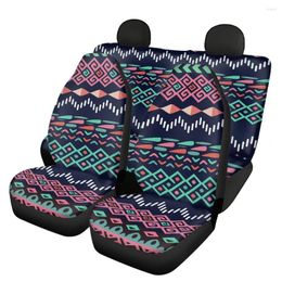 Car Seat Covers INSTANTARTS S Ethnic Tribal Print Universal Anti-Slip Vehicle Cushion Easy To Instal Front/Rear Protector