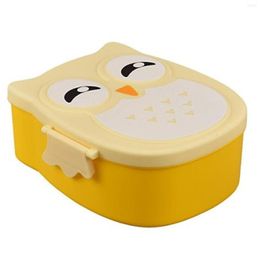 Dinnerware Sets Kids Lunch Box Containers For School Reusable Plastic Bento Boxes Cartoon Design Kitchen Home Refrigerator