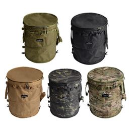 Outdoor Bags Camping Trash Can Foldable Dirty Clothes Basket Portable Reusable foldable Garden Yard Trash Bag storage for Garden Picnic 230210