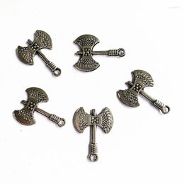 Charms 30pcs Double-sided Pangu Kaitian Axe Amulet Alloy Connector Pendants For DIY Handmade Accessories Jewellery Making Supplies