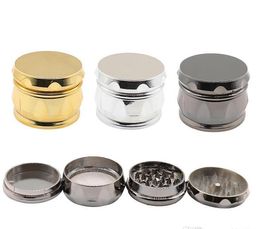 Creative Drum Type Plastic Smoke Grinder 63 Diameter 4 Layer Electroplated Sharp Tooth Grinding Box Convenient Wholesale Smoke Grinder