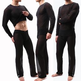 Men's Thermal Underwear Men Long Johns Ultra-thin Tops And Pants Set Premium Quality Soft Loose Casual