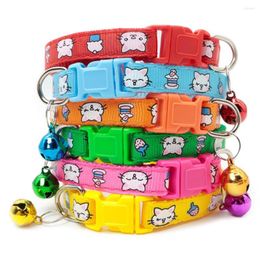 Dog Collars Cat Collar Pet And Bell Puppy Small Teddy Adjustable Necklace Cute Print Supply