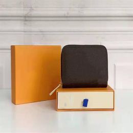 brand Designer women pu Leather short wallets High quality card holder fashion Luxurys men clutch bag Zippy coin purse 7 colors sm255B