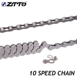ZTTO 10 Speed Chain Silver Grey Chrome Hardened Chains for Mountain Bike Road Bicycle Parts 0210