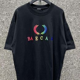 Paris T Shirt Balanciagas T Shirt Fashion Brand Designer Mens T-Shirts Famous Designer Tees Cotton Lowercase 2B Print Letter Stamp Fashion Sports Hip-Hop Shirt 8223