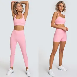 Active Sets Seamless Yoga Set Women 2PC Gym Outfits Sportwear Workout Clothing Tracksuit Activewear Fitness Sports Suits Tights Track