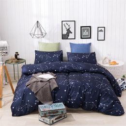 Bedding Sets Duvet Cover Blue Set Double Bed Comforters Twins King Starry Constellation Pattern Size