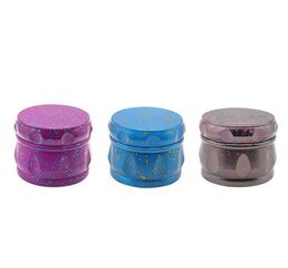 Smoking Pipes New Drum Smoke Grinder 63mm 4-layer Metal Zinc Alloy Smoke Crusher Star Spot Colour Grinder