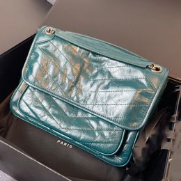 Genuine Leather Hobo Clamshell Messenger Cross Body Bag Underarm Chain Shopping Handbags Shoulder Flip Women Bags Handbag purse Pouch Wallet Metal letter