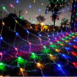 Net Mesh Lights 240 LEDs 3M X 2M String for Christmas Trees Bushes Holiday Party Outdoor Garden usalight