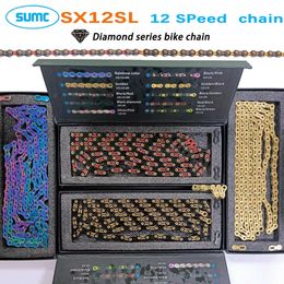 SUMC 12 Speed Bicycle Chain 12S MTB Road DLC Diamond Serie 126L Ultralight Mountain Bike 12V Chains for Shimano 0210