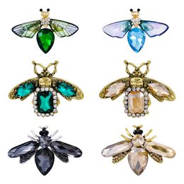 Pins Brooches Meedoz Bee Insect For Women Crystal Rhinestone Animal Lapel Brooch Pin Set Daily Decoration Drop Delivery 2022 Am9Tr