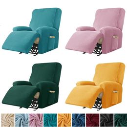 Chair Covers Velvet Recliner Split Design Massage Lazy Boy Lounger Single Couch Sofa Slipcover Armchair Funda Sillon 230209