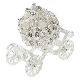 Pillow Carriage Pumpkin Box Jewelry Trinket Centerpiece Crystal Decor Holder Rhinestone Gift Display Adornment Wedding Figurine Shoes