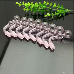 Glass Smoking Pipe Water Hookah Hot selling pink double-bubble glass boiler