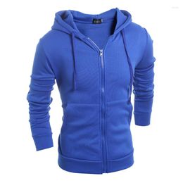 Men's Hoodies Fashion Hooded Sweater Zipper AutumnSolid Knit Street Cardigan Drawstring Casual Slim Hip Hop