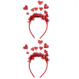 Bandanas Headband Heart Valentine Headbands Hair Head Day Women Redsequin Glitter Valentines Love Party Accessories Boppers Hoopteeth