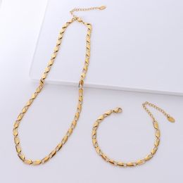 Chains Minimalist Stainless Steel Chain Necklace Waterproof Metal Gold Collar Necklaces Jewelry 2023 Bijoux Femme Party Gift