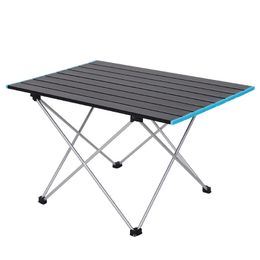 Camp Furniture High Strength Aluminum Alloy Portable Ultralight Folding Camping Table Foldable Outdoor Dinner Desk For Family Party Picnic BBQ 230210