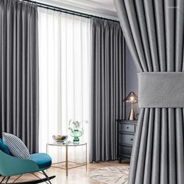 Curtain Thickened Shading Insulation Living Room Curtains Home Bedroom Double Open Sunshade Modern American Luxury Drapes