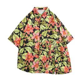 Men's Tracksuits Summer Hawaii Men Shirts Shorts Suit Fashion Casual Beach Print Flower Tops Short Pants 2023 Blouses Overshirt Clothing M-3