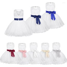 Girl Dresses Flower Girls Baby Dress Bowknot Floral Lace For First 1st Year Birthday Ball Gown Infants Clothes