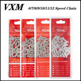 VXM Bicycle 6 7 8 9 10 11 12 Speed Velocidade Electroplated Silver Mountain Road Bike MTB Chains Part 116 Links 0210