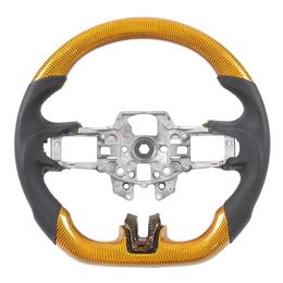 Customised 100% Carbon Fibre Car Steering Wheels for Ford Mustang 20 16-20 18 Racing Wheel