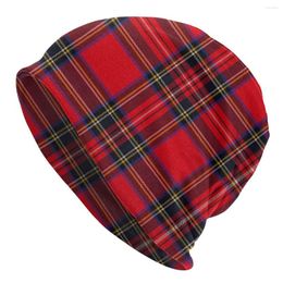 Berets Christmas Royal Stewart Tartan Plaid Caps Goth Ski Skullies Beanies Hat Unisex Adult Spring Warm Head Wrap Bonnet Knitting Hats