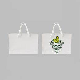 Custom Logo White Kraft Gift Decor Bags for Clothes Books Packaging Paper Box Bags Kraft Paper Gift Bag with Handles High End Paper Bag A388
