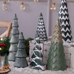 Christmas Decorations Mini Tree Decoration Handmade Resin Desktop Small Home Creative Decor Trees Festival Gifts