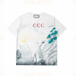 High Fashion Mens Sunmmer T Shirt Womens Rabbit Digital Print T Shirts Mens Short Sleeve Tees Size S-XL