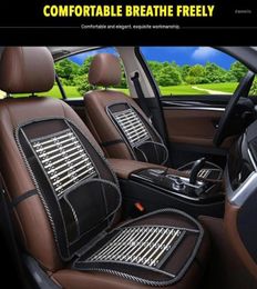 Seat Cushions Car Back Cushion Breathable Lumbar Support Summer Bamboo Cool Interior Accessories8553157