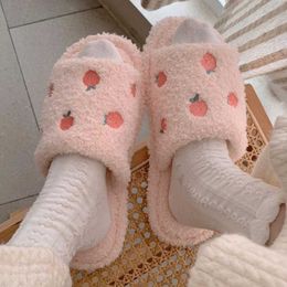 Slippers Women Plus Household Cute Girl Ventricular Cotton Slippers Fashion New Autumn and Winter Warm Home Floor Fur Slippers G230210