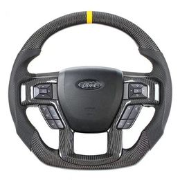 Car Carbon Fiber Steering Wheel Cap for Ford Raptor F150