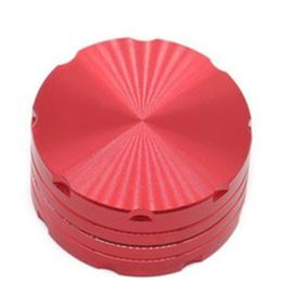 New type of two-layer red aluminium alloy smoke grinder 55mm angle-missing personality portable small cigarette fittings wholesale