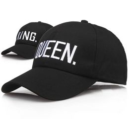 Ball Caps European And America King Queen Embroidery Lovers Baseball Caps Hip Hop Adjustable Outdoor Sun Protection Hat Dad Cap Man G230209