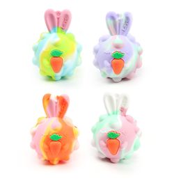 Easter Party Promotion Toys for Kids Novelty Lightable 3D Stress Relief Bunny Shaped Balls Store Event Gifts