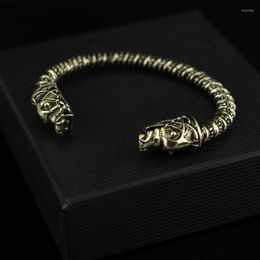 Bangle Dia 8cm The Vikings Bracelet Two Headed Wolf Fenrir Viking Logo Mens Bracelets Jewellery Maxi Men Pagan Bangles Wristband